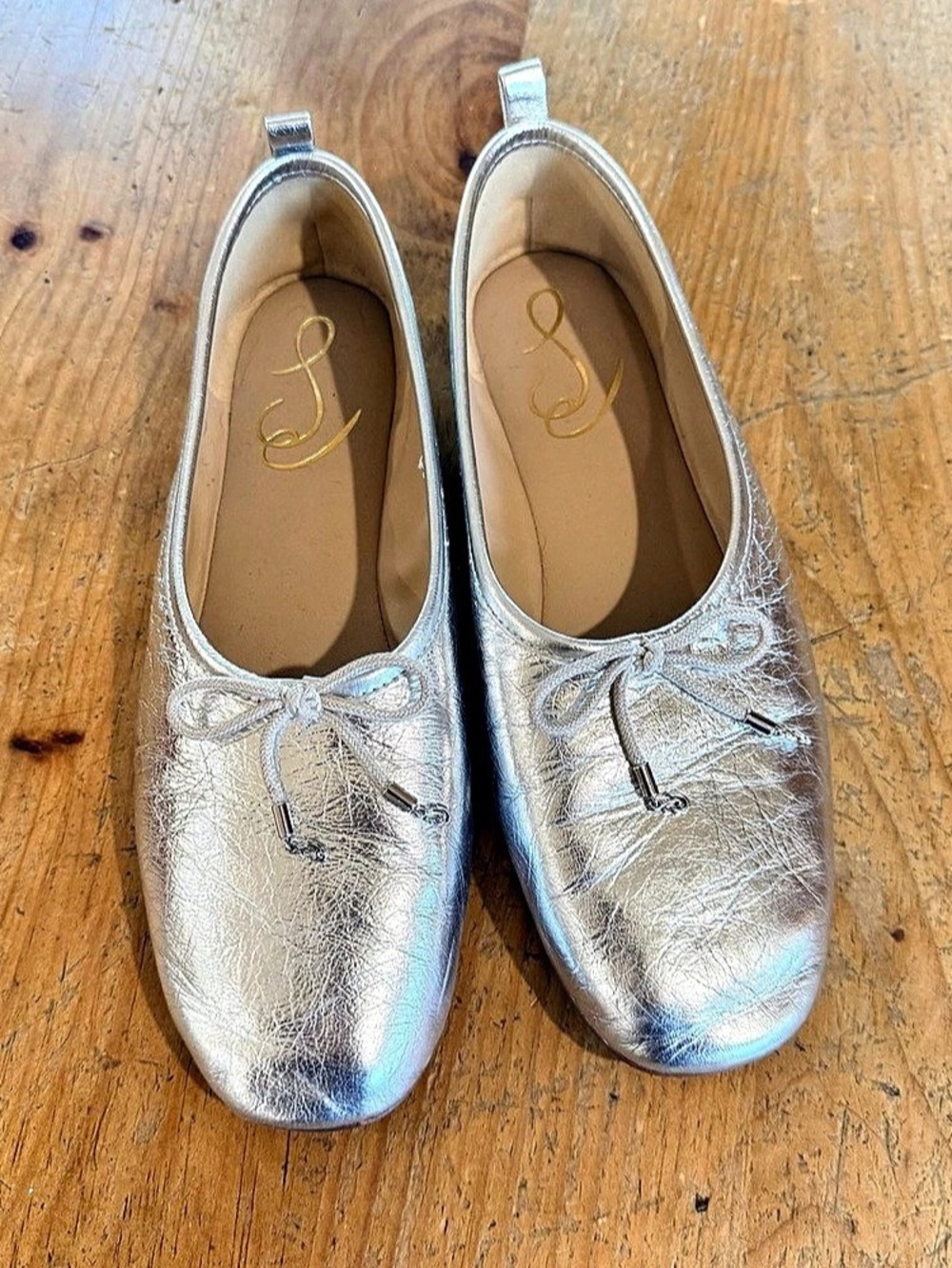 Sam Edelman Ballet Flat Metallic Silver US 7.5